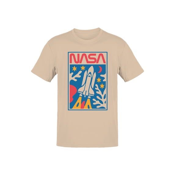 Officially Licensed NASA Space Shuttle Launch Art Men's T-shirt