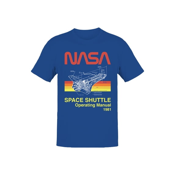 Officially Licensed NASA Space Shuttle Manual 1981 Men's T-shirt