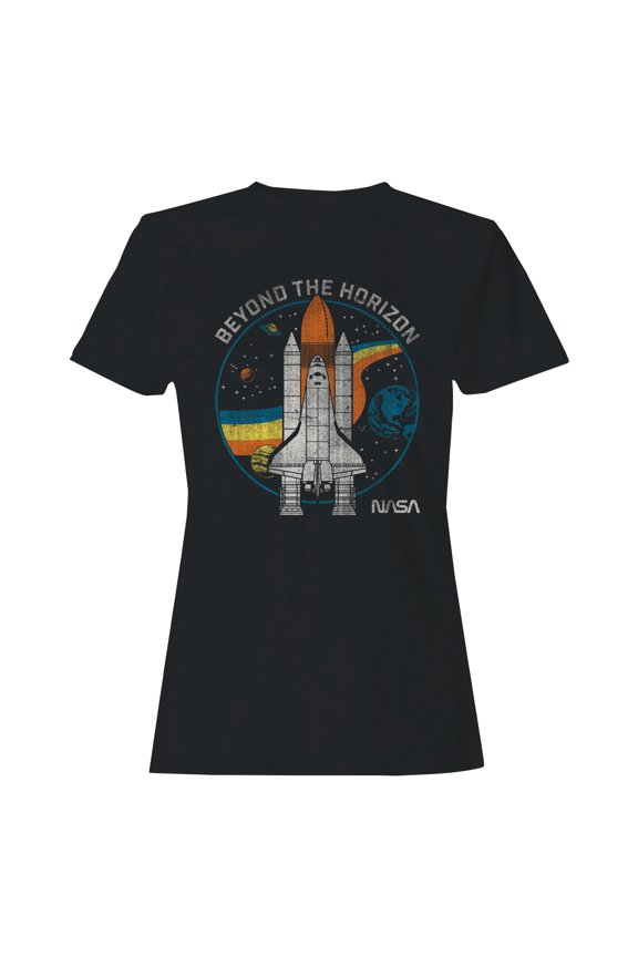 Officially Licensed Nasa Beyond the Horizon Space Shuttle Women's T-shirt
