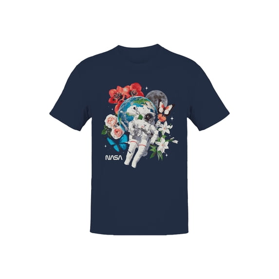Officially Licensed Nasa Cosmic Exploration with Nature Men's T-shirt