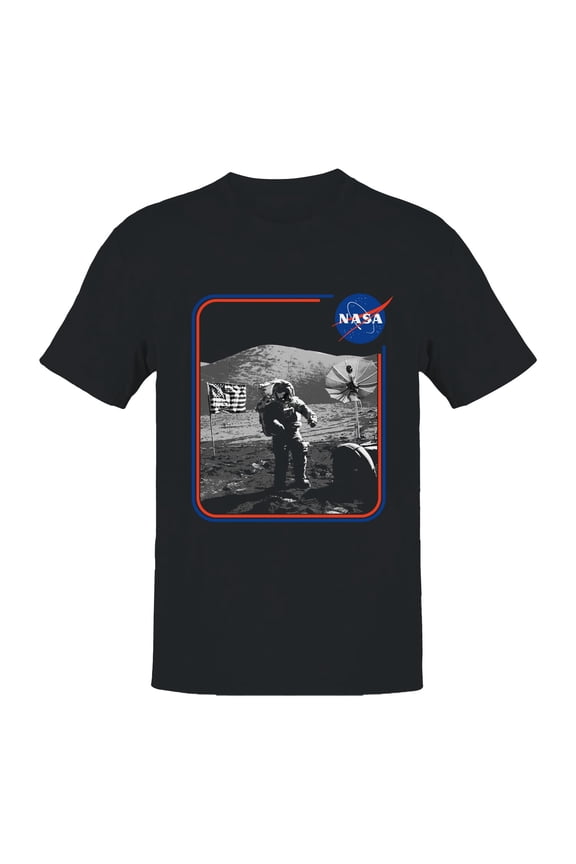 Officially Licensed Nasa Moon Landing Commemorative Design Men's T-shirt