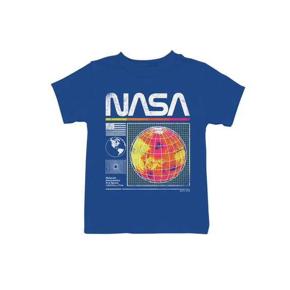 Officially Licensed Nasa Retro Globe Design 1958 Youth's T-shirt