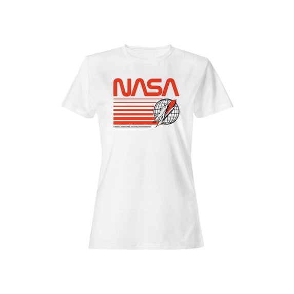 Officially Licensed Nasa Retro Rocket Emblem Women's T-shirt