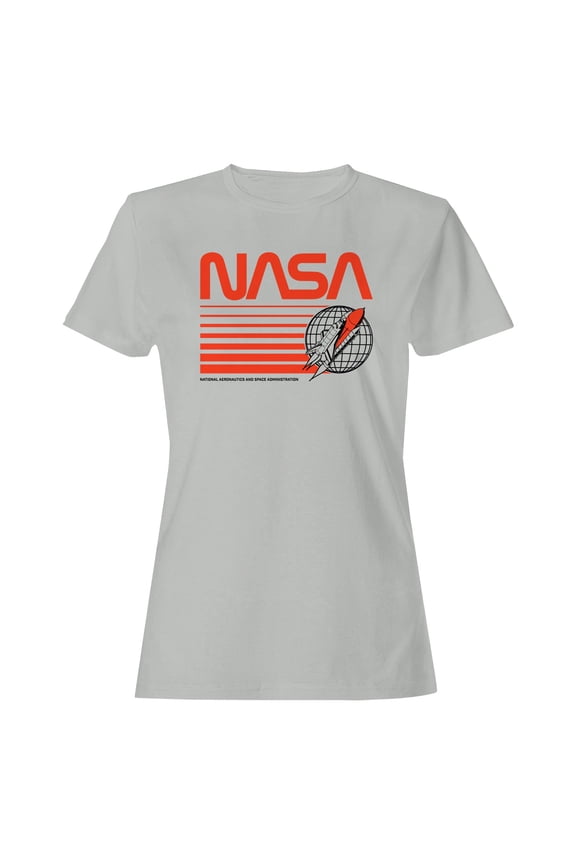 Officially Licensed Nasa Retro Rocket Emblem Women's T-shirt