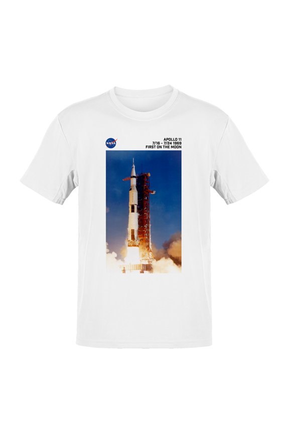 Officially Licensed Nasa Saturn V Rocket Launch Men's T-shirt
