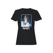 Officially Licensed Nasa Space Shuttle Launch Art Womens T-shirt