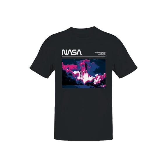 Officially Licensed Nasa Space Shuttle Neon Launch Men's T-shirt