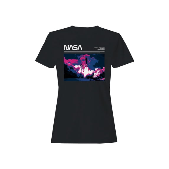 Officially Licensed Nasa Space Shuttle Neon Launch Women's T-shirt