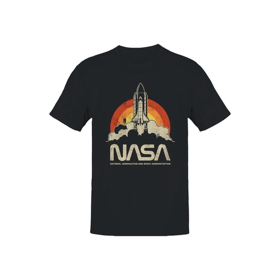 Officially Licensed Nasa Space Shuttle Retro Art Men's T-shirt