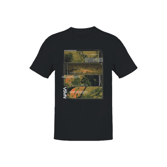Officially Licensed Nasa Space Textures: Mars & Jupiter Men's T-shirt