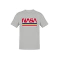 thumbnail image 1 of Officially Licensed Nasa Vintage Retro Stripes Design Men's T-shirt, 1 of 3