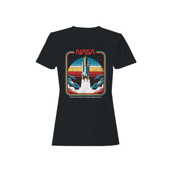 Officially Licensed Nasa Vintage Space Shuttle Blastoff Women's T-shirt