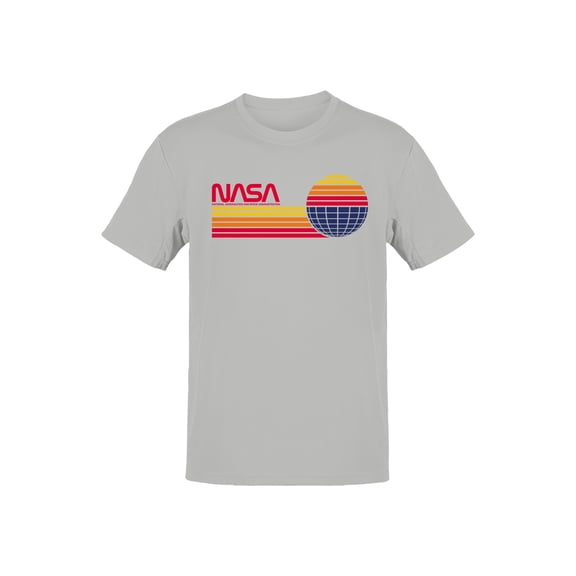 Officially Licensed Nasa Vintage World Logo Men's T-shirt