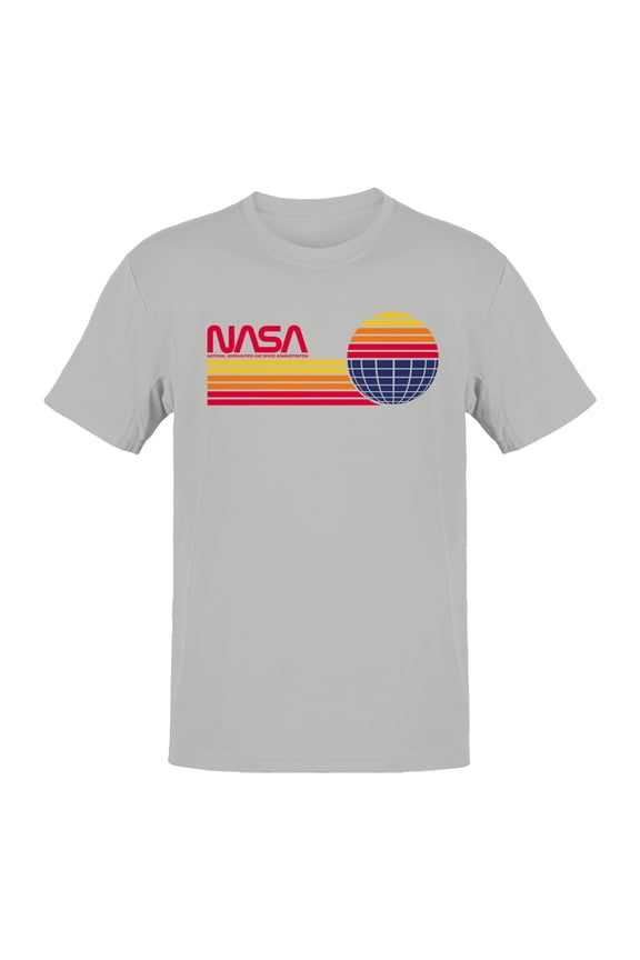 Officially Licensed Nasa Vintage World Logo Men's T-shirt