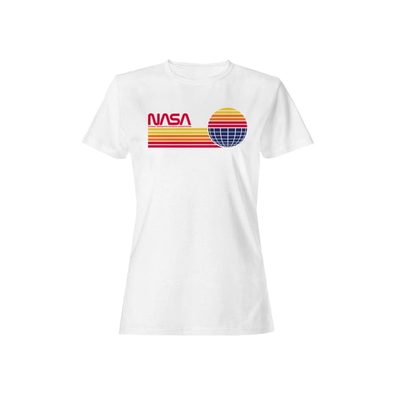 Officially Licensed Nasa Vintage World Logo Women's T-shirt