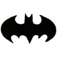 thumbnail image 1 of Officially Licensed Originals: Batman, Embroidered Iron-on Rayon Patch & Appliques, Black - 4" x 2", 1 of 3