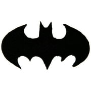 Officially Licensed Originals Batman, Embroidered Iron-on Rayon Patch & Appliques, Black - 4" x 2"