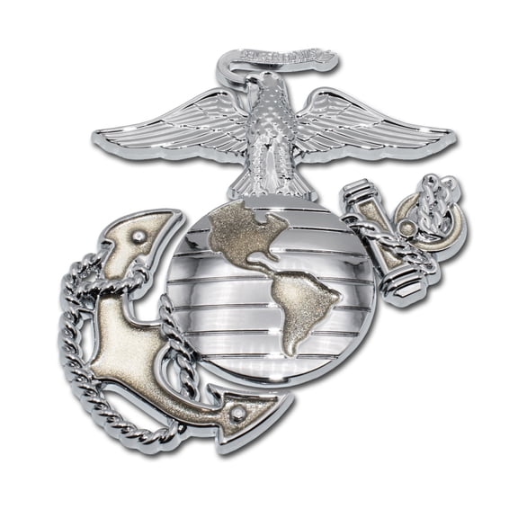 Elektroplate Marines Premium Anchor Gold Chrome Auto Emblem