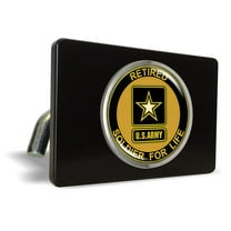 Officially Licensed U.S. Army and U.S. Navy Metal Tow Hitch Cover with Emblem