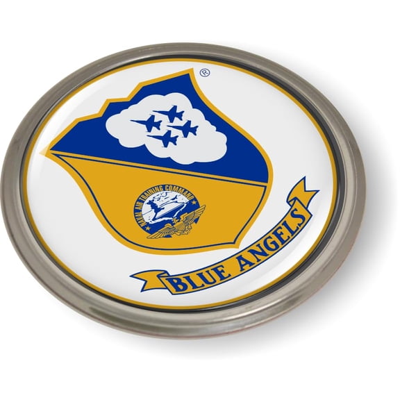 [Officially Licensed Product] - U.S. Navy Blue Angels 3D Domed CAR Emblem Badge Sticker Round - 8 VAR.