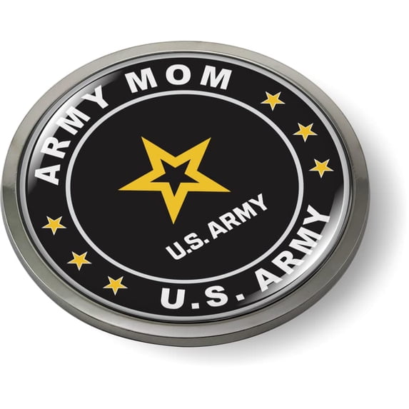 BestLicensePlateFrames - US Army Mom CAR Emblem 3D Domed Badge Sticker ...
