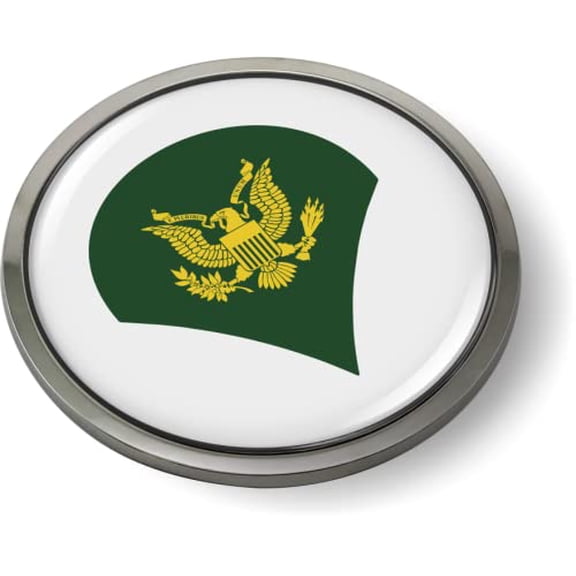Officially Licensed U.S. Army Enlisted Rank Insignia 3D Domed Round Automotive Emblem