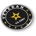 thumbnail image 1 of BestLicensePlateFrames - Veteran U.S. Army Star Logo 3D Domed CAR Emblem Badge Sticker Flexible - Official U.S. Army Licensed Product, 1 of 4
