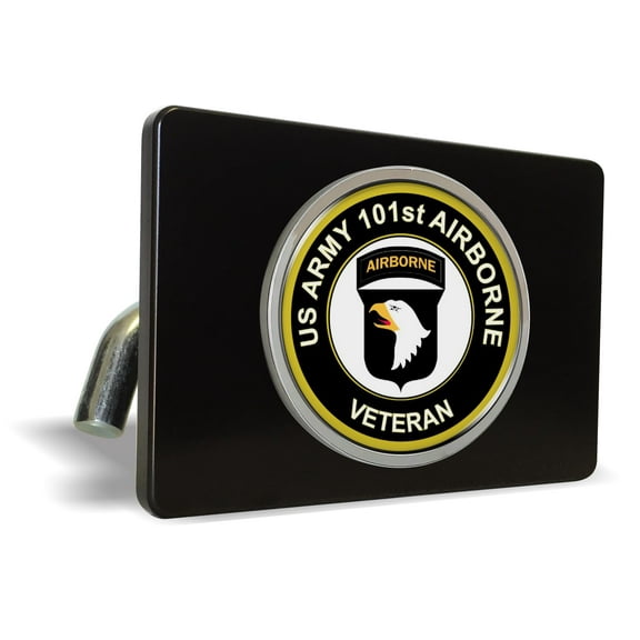 Officially Licensed U.S. Army and U.S. Navy Metal Tow Hitch Cover with Emblem