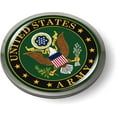 thumbnail image 1 of BestLicensePlateFrames - US Army 3D Domed CAR Emblem Badge Sticker Chrome Metal Bezel - Official U.S. Army Licensed Product, 1 of 6