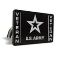 thumbnail image 1 of [Officially Licensed Product] - Veteran U.S. Army Premium QuaIity Anodized Billet Aluminum Laser Etched UV Resistant Metal Trailer/Tow Hitch Cover for 2" Receivers, for Truck, SUV, Car, 1 of 5