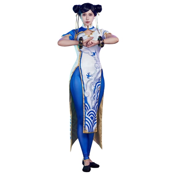 [Officially Licensed] Street Fighter 6 Chun-Li Costume Full Set for Halloween, XL
