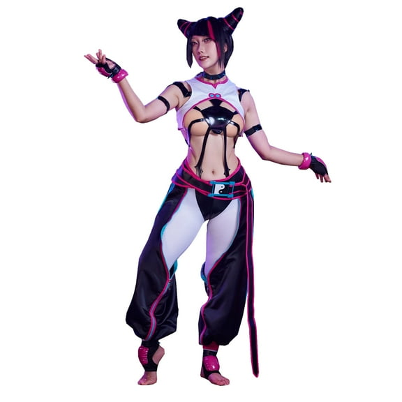 [Officially Licensed] Street Fighter 6 Juri Han Costume Full Set for Halloween, M