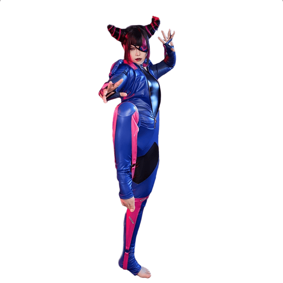 [Officially Licensed] Street Fighter Classic Juri Costume Full Set for Halloween, L