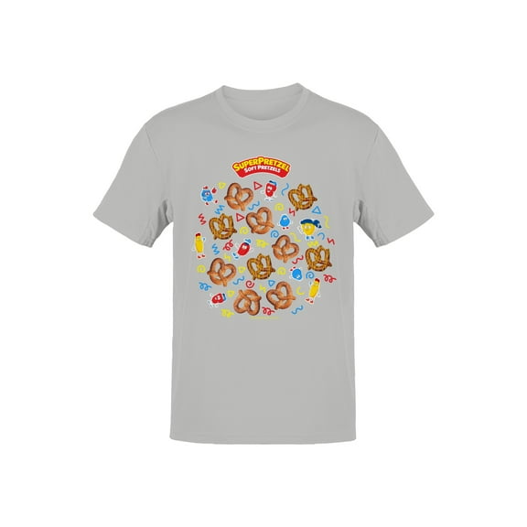 Officially Licensed Super Pretzel Fun Cartoon Men's T-shirt