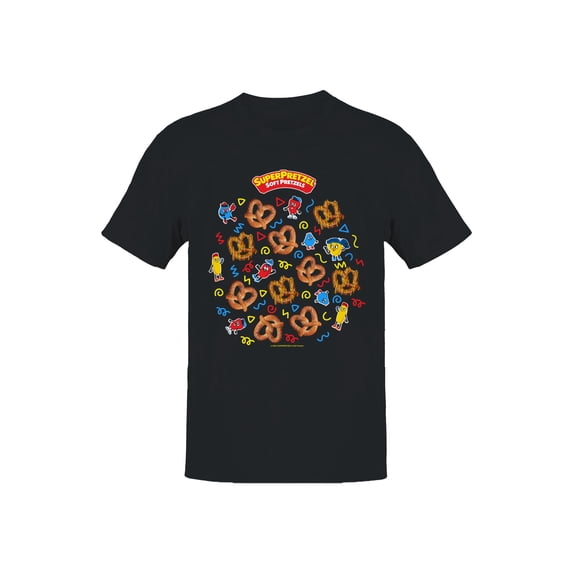 Officially Licensed Super Pretzel Fun Cartoon Men's T-shirt