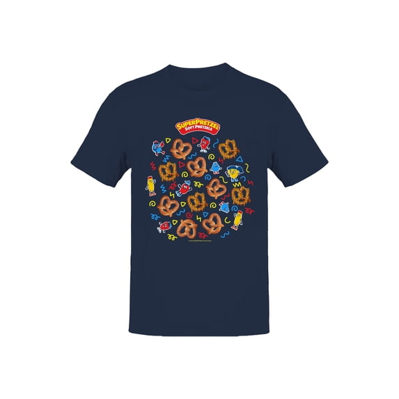 Officially Licensed Super Pretzel Fun Cartoon Pretzels Men's T-shirt