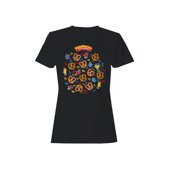 Officially Licensed Super Pretzel Fun Cartoon Pretzels Women's T-shirt