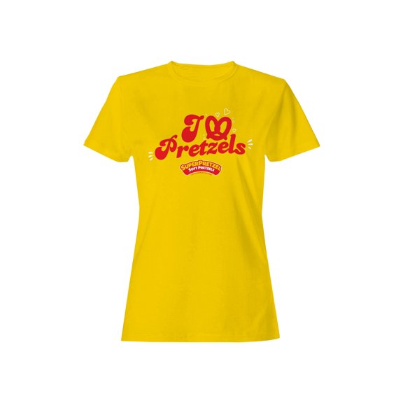 Officially Licensed Super Pretzel I Love Pretzels Women's T-shirt