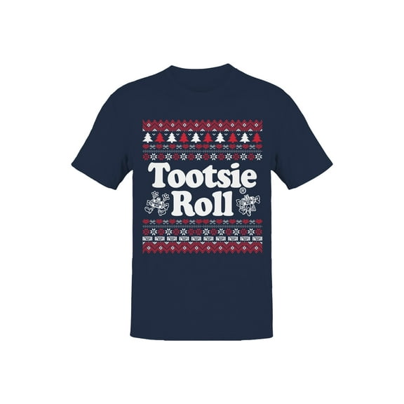 Officially Licensed Tootsie Roll Festive Christmas Sweater Design Men's T-shirt