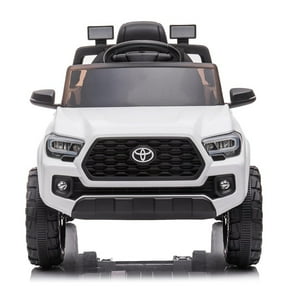 Officially Licensed Toyota Tacoma Car, 12V Battery Powered Electric Car with Remote Control, Spring Suspension Safety Belt, 2-Speed Ride On Toy Car with Headlights, for 37-96 Months