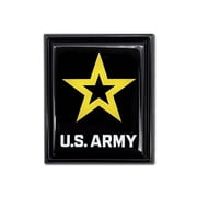 Elektroplate Officially Licensed U.S. Army Star Black All Metal Chrome Emblem for Cars, Trucks, and All Auto - Universal Fit at 3.2" x 2.65" - All Weather