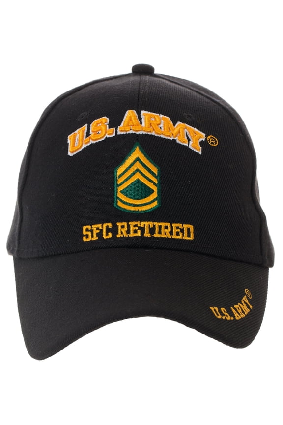 Officially Licensed US Army Retired Baseball Cap - Multiple Ranks Available! Sergeant First Class