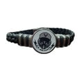 thumbnail image 1 of Officially Licensed USAF Braided Leather Bracelet, Patriotic Design, Durable Genuine Black Leather, Multiple Patterns and Sizes Available (Gift Boxed), 1 of 10