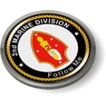 thumbnail image 1 of BestLicensePlateFrames - 2nd Marine Division, II Marine Expeditionary Force (2nd MARDIV), USMC 3D Domed CAR Emblem Badge Sticker Chrome Plastic Bezel - Official U.S. Marine Corps Licensed Product, 1 of 6