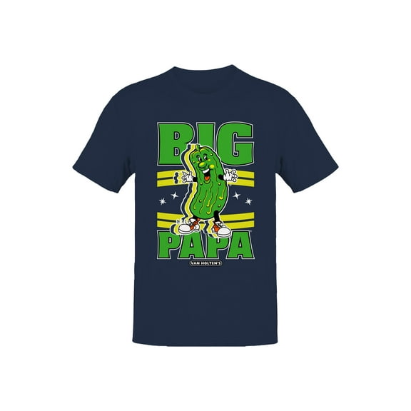 Officially Licensed Van Holten Pickles Cheerful Pickle Character Design Men's T-shirt