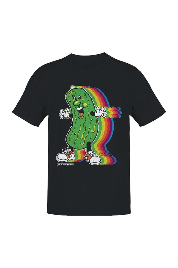 Officially Licensed Van Holten Pickles Funky Pickle Rainbow Character Women's T-shirt