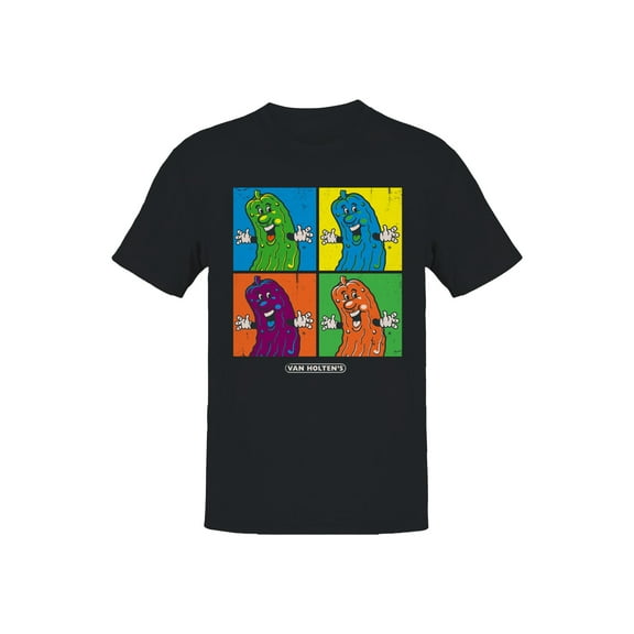 Officially Licensed Van Holten Pickles Vibrant Cartoon Pickle Characters Men's T-shirt
