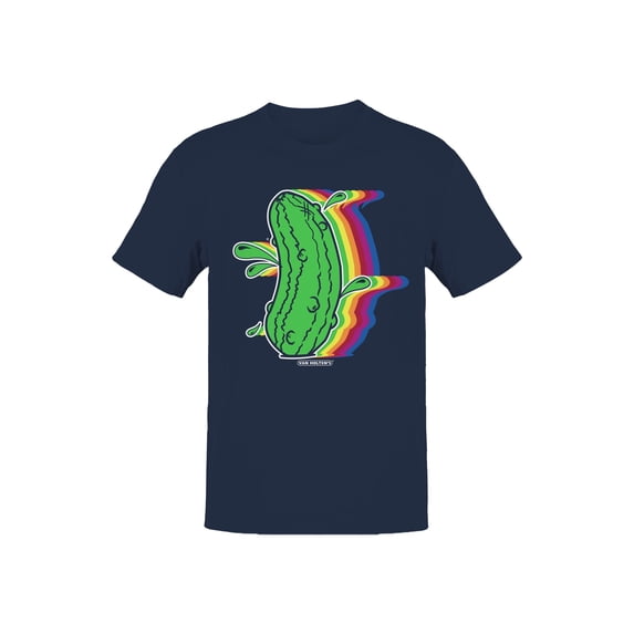Officially Licensed Van Holten Pickles Vibrant Pickle with Rainbow Splash Men's T-shirt