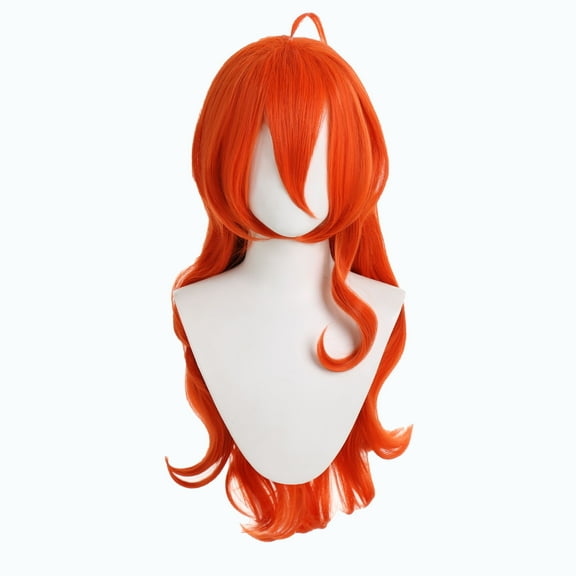 [Officially Licensed] Winx Club Bloom Wig Red Wavy Wig with Bangs for Halloween