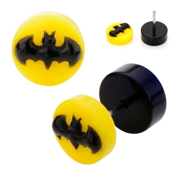 Officially Licensed Yellow and Black Batman Cheater Plug Set